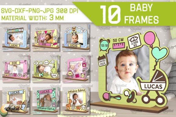 Download Baby Photo Frames Laser Cut Bundle - Photo Collection