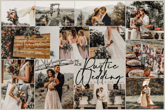 Download 10 Rustic Wedding Photoshop Actions - Photo Collection