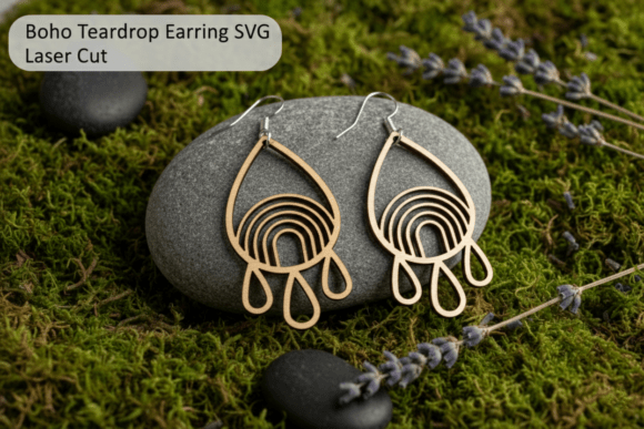Download Boho Teardrop Earring SVG Laser Cut - Premium Resources