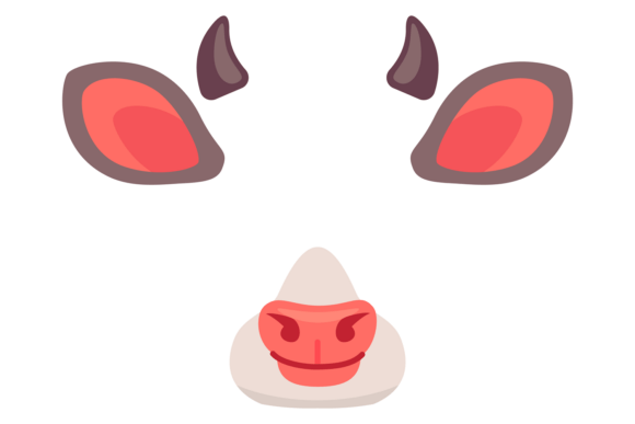 Download Cow Photo Filter. Animal Ears and Nose E - Photo Collection