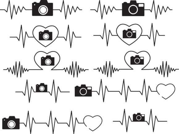Download Camera Heartbeat Svg, Photography Design - Photo Collection
