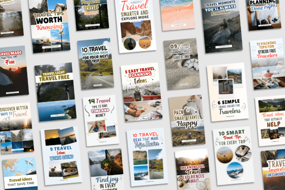 Download Canva Travel Blogger Pinterest Template - Premium Resources